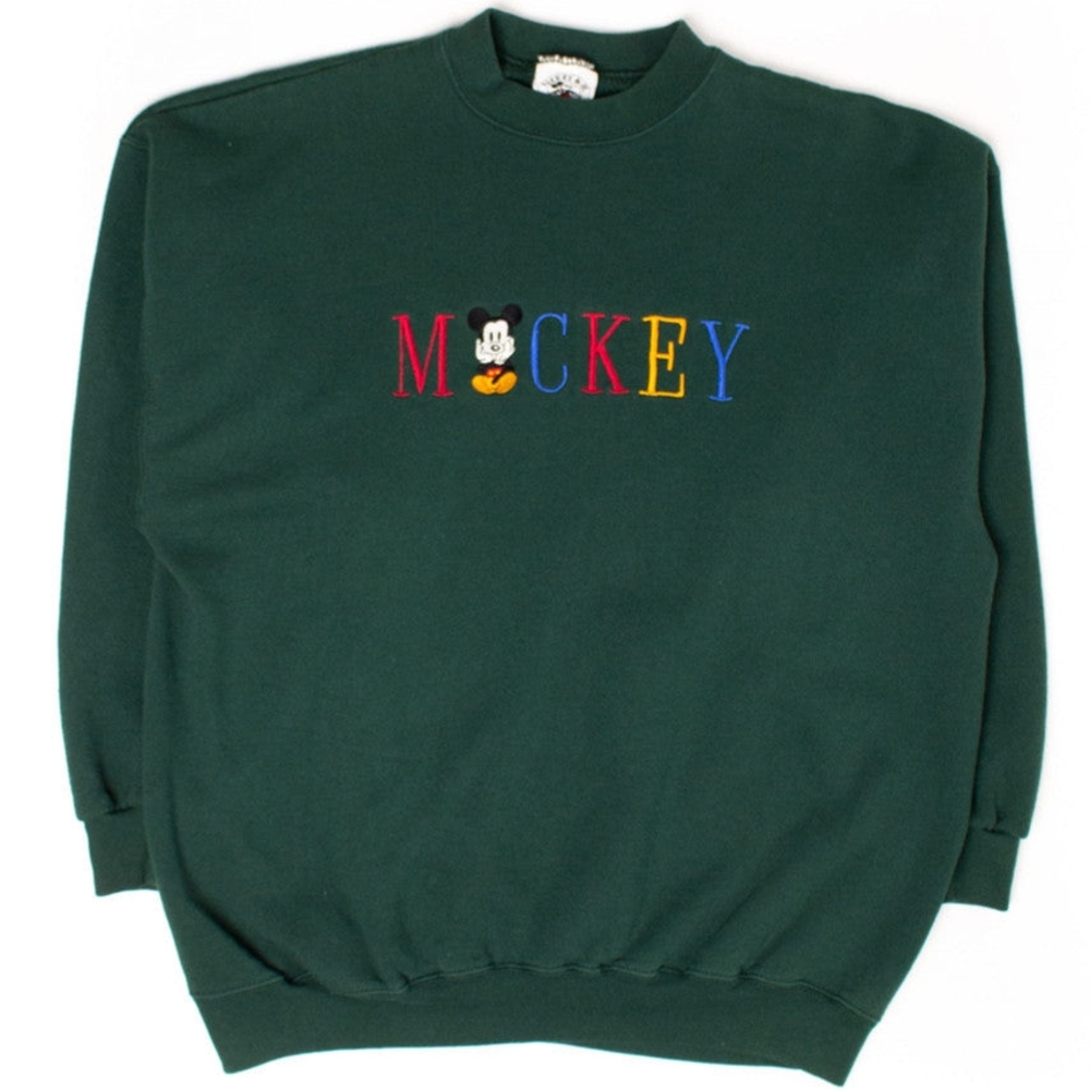 Green Mickey Mouse Sweater